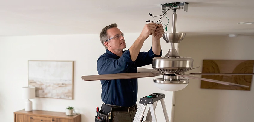 Ceiling Fan Light and Switch Repair in Des Moines