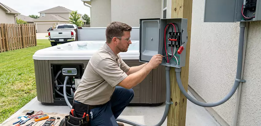 Outdoor Hot Tub Electrical Installation in Des Moines