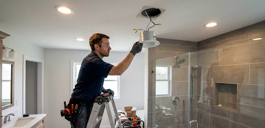 Bathroom and Shower Recessed Lighting Installation in Des Moines