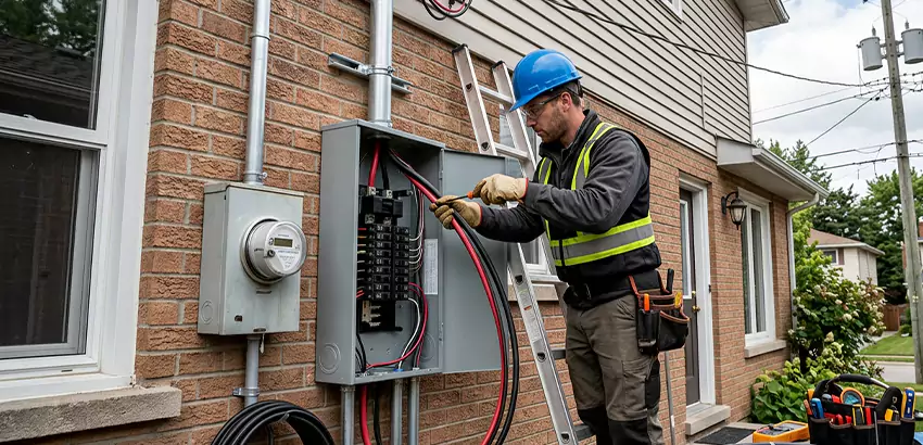 Outdoor Subpanel Installation in Des Moines